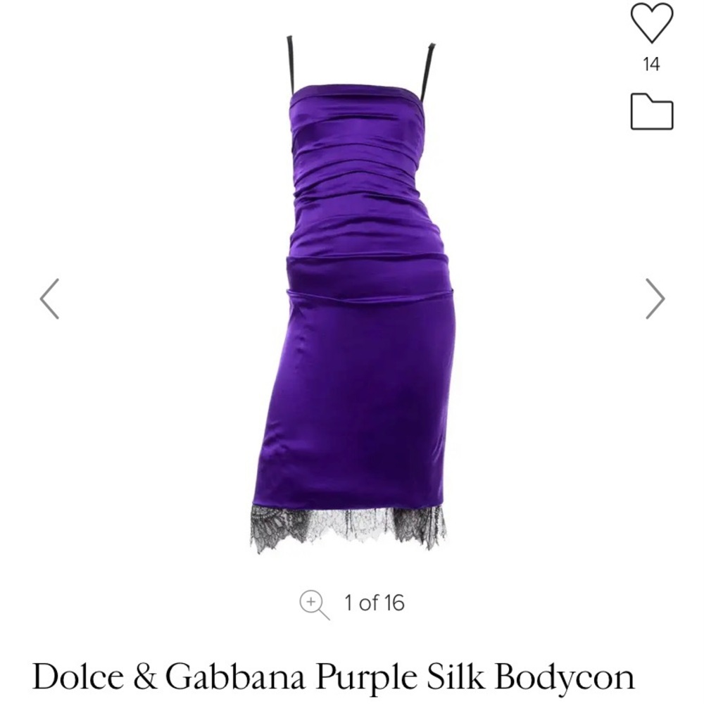 Dolce & Gabbana Purple & Black Dress